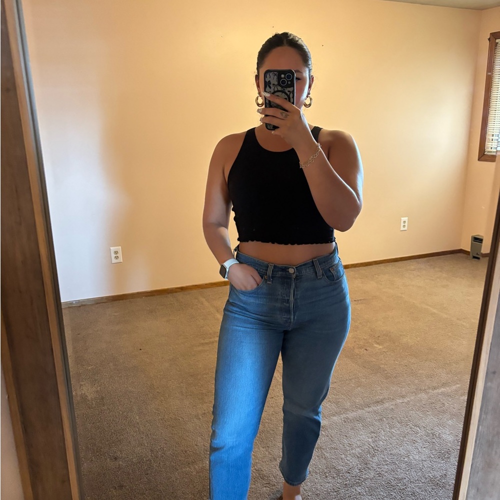 Levi's Light Blue Cropped Jeans